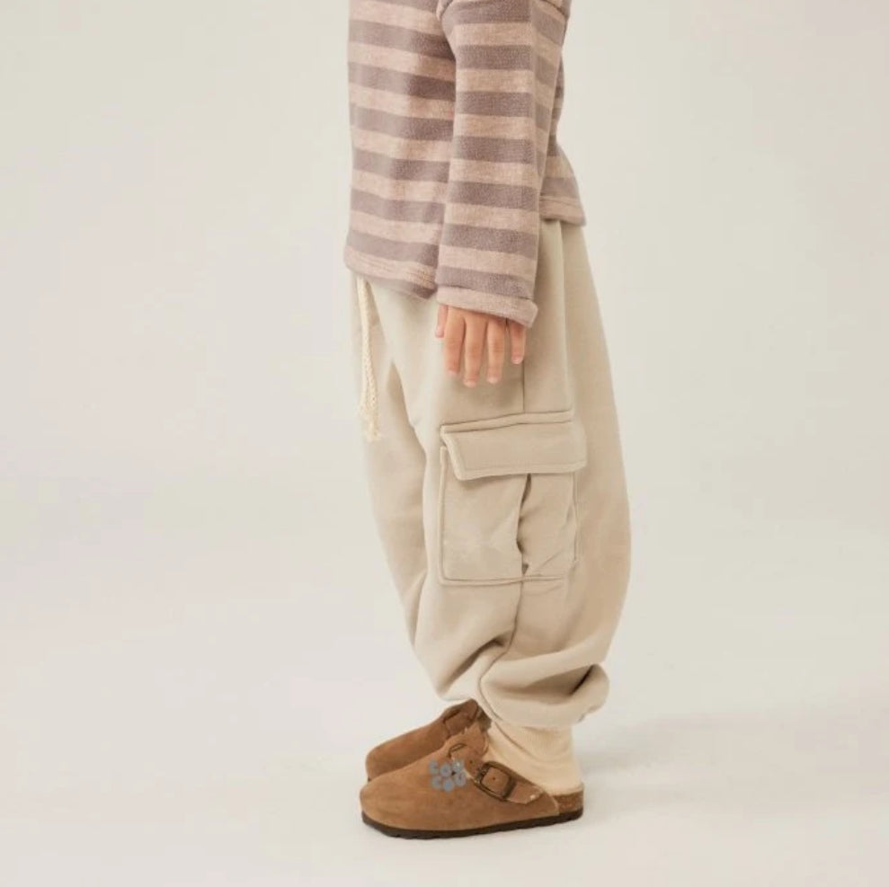 Preorder cotton cargo jogger pants