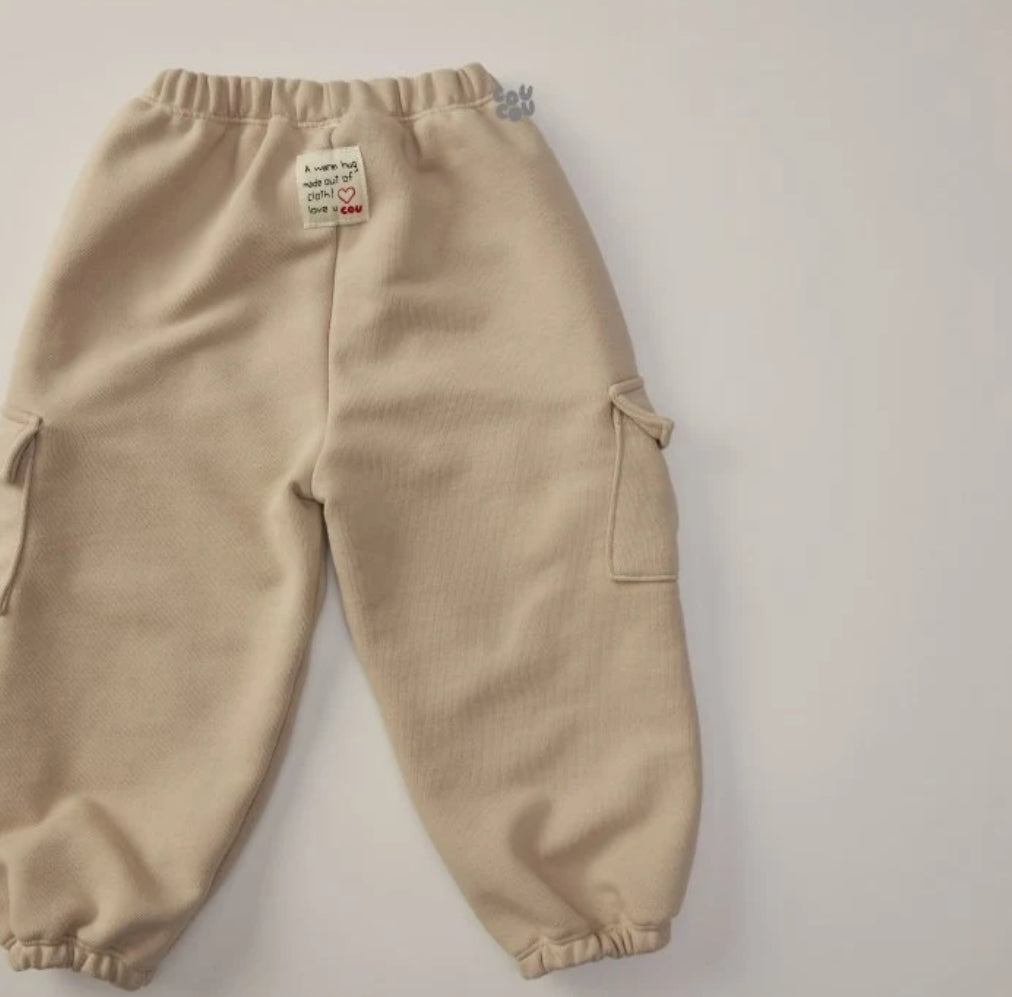 Preorder cotton cargo jogger pants