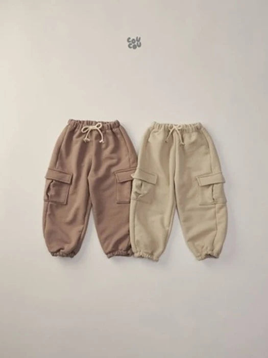 Preorder cotton cargo jogger pants