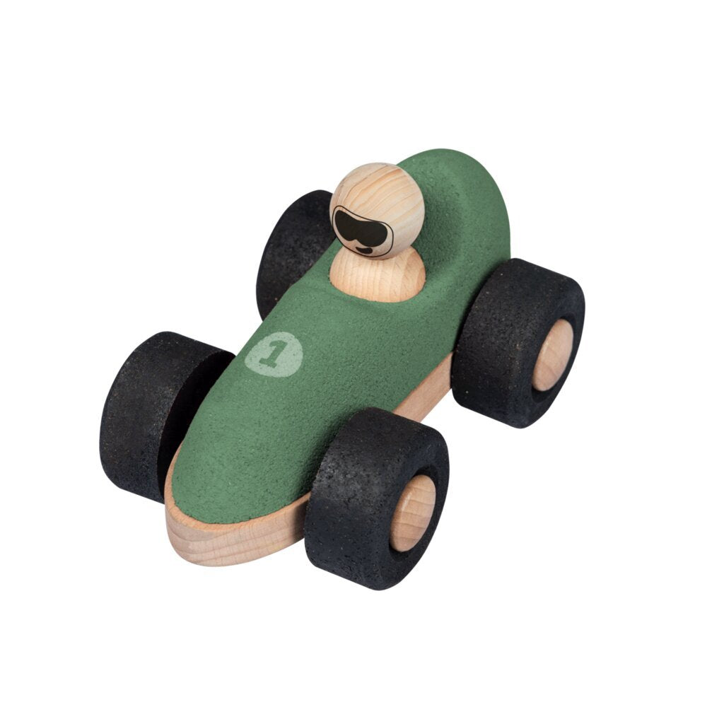 E-Cork Racer, green - Schiebefahrzeug