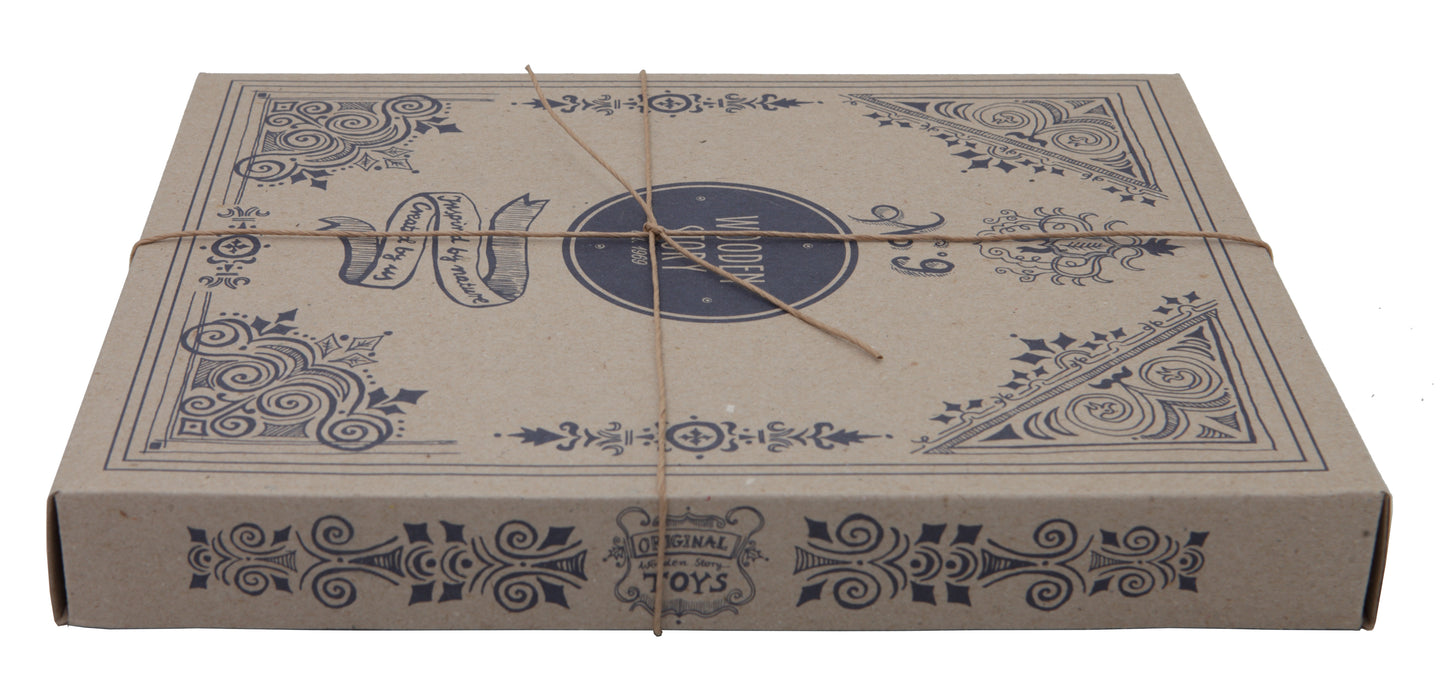 Holzbausteine Rainbow– 54 Teile im Tablett