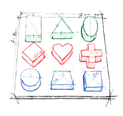 Regenbogen Formen Sortierpuzzle