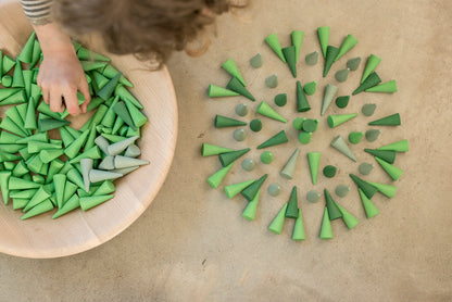 Mandala green cone 36Stück