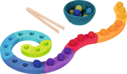 Farbsortierspiel und Adventsspirale