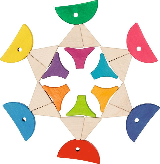 Legespiel und Bausteinkasten 6 bunte Fische