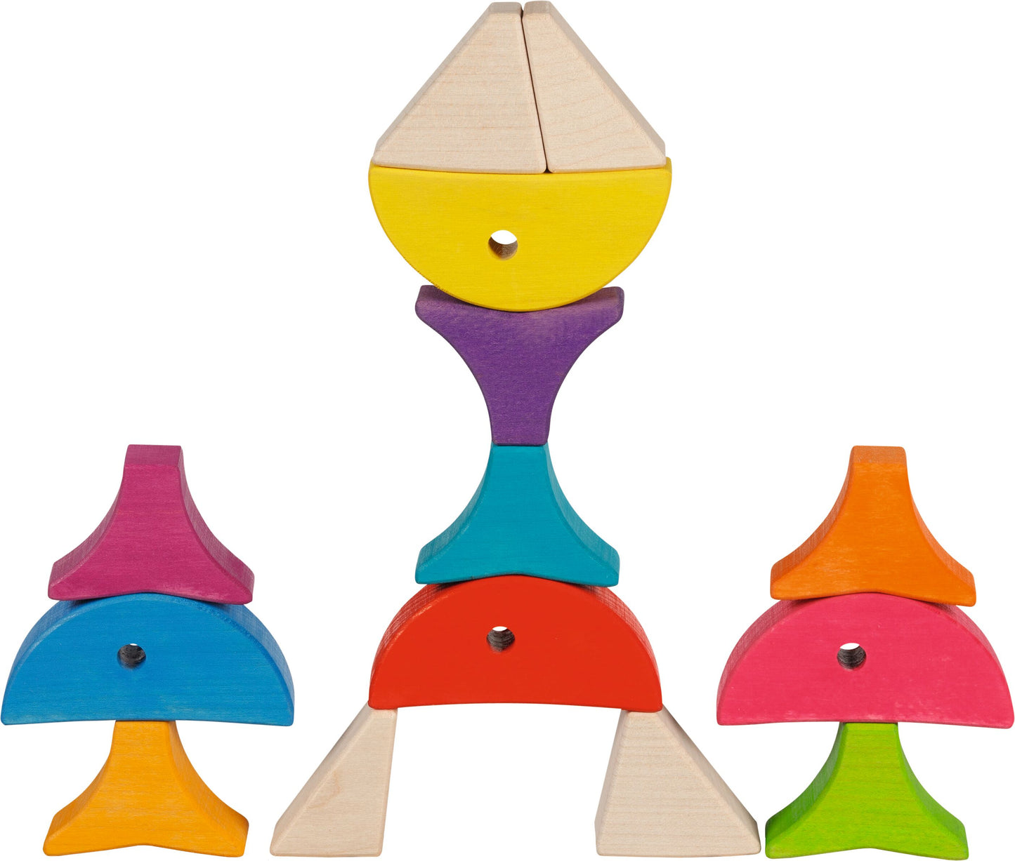 Legespiel und Bausteinkasten 6 bunte Fische
