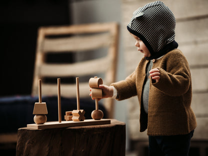 XL Steckspiel aus Naturholz | 17 Teilig