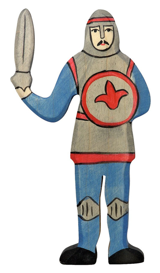 Ritter kämpfend blau