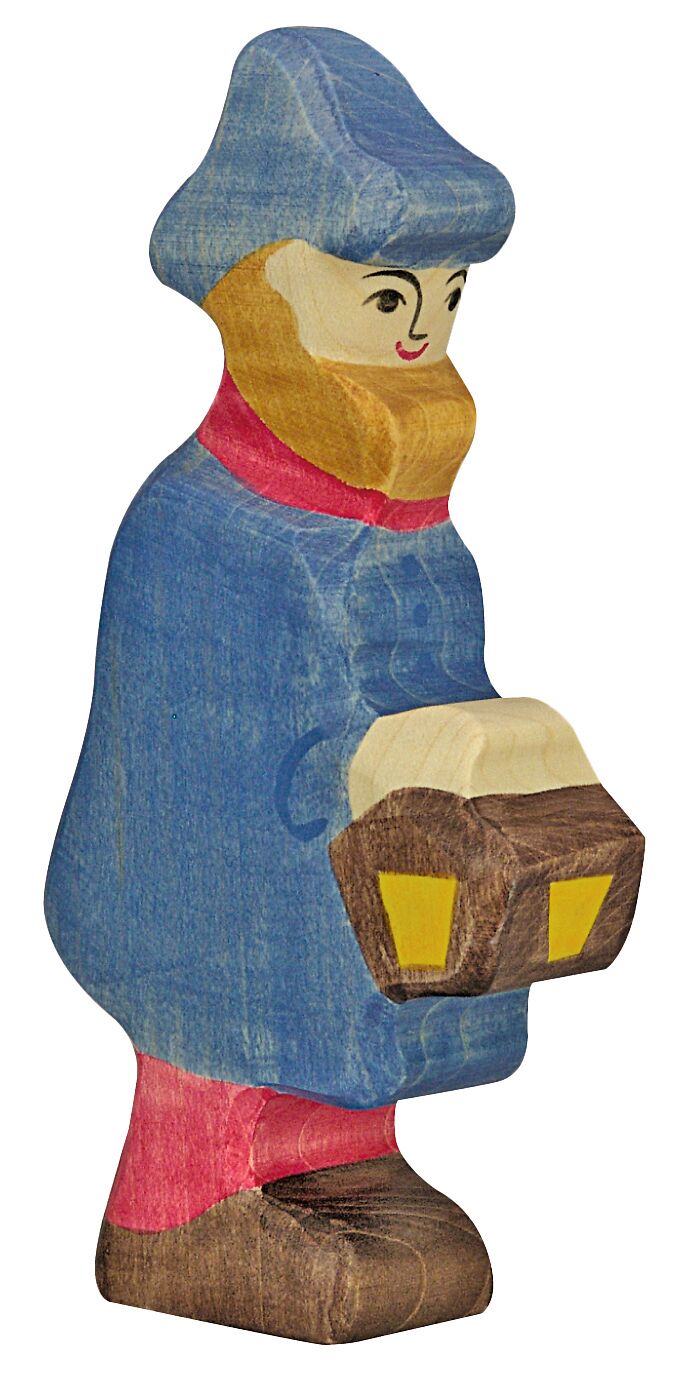 Hirte mit Lampe , blau