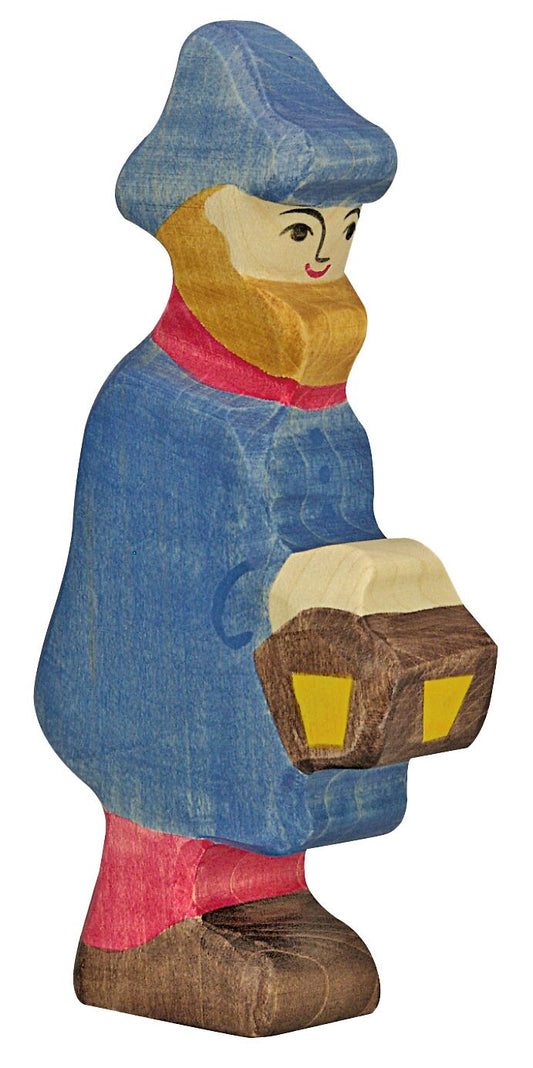Hirte mit Lampe , blau
