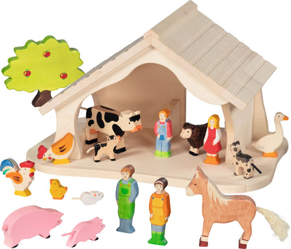 Puppenhaus, montiert/ Krippe
