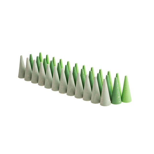 Mandala green cone 36Stück