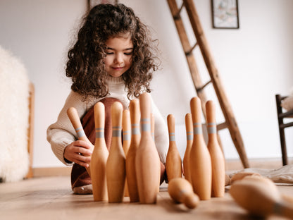 Natürliches Bowlingset