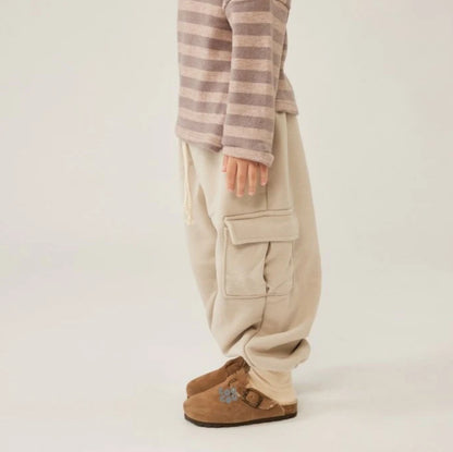 Preorder cotton cargo jogger pants