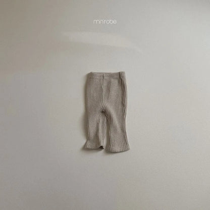 line ribbed warm pants